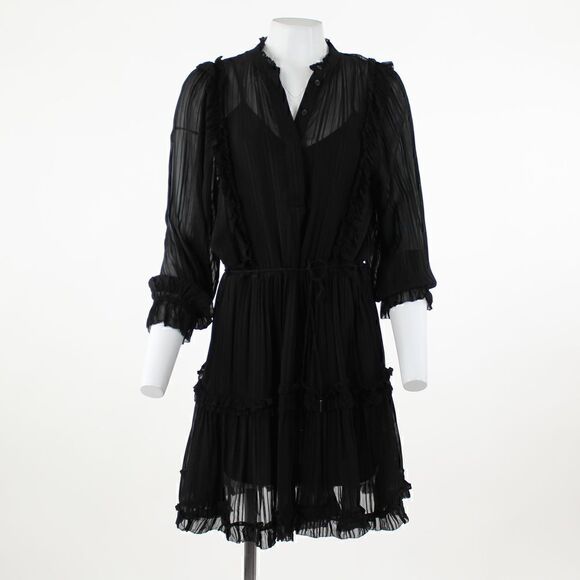 Milly Liv Pleated Long Sleeve Dress